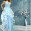 STYLE NUMBER : DD-2605 6 SKY BLUE Ruffled Ballgown V-Neck