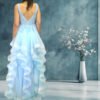 STYLE NUMBER : DD-2605 7 SKY BLUE Ruffled Ballgown V-Neck