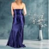 NAVY Satin Strapless Dress