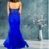 ROYAL BLUE Mermaid Dress with Beaded Accents
