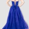 A-Line Glitter Laceback Ballgown