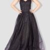 A-Line Glitter Laceback Ballgown