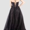 A-Line Glitter Laceback Ballgown