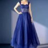 STYLE NUMBER : DD-2644 12 NAVY A-line or styled off the shoulder