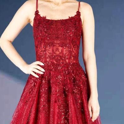 Ballgown Strap Laceback Dress