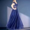 STYLE NUMBER : DD-2644 11 NAVY A-line or styled off the shoulder