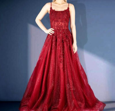 Ballgown Strap Laceback Dress