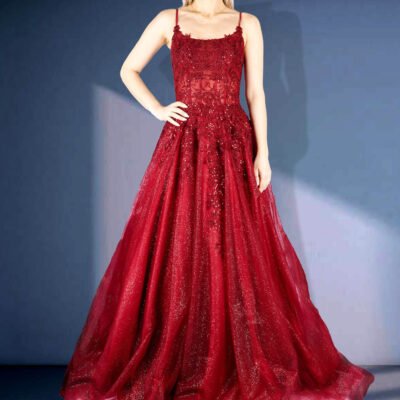 Ballgown Strap Laceback Dress