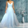 STYLE NUMBER : DD-1221 6 SKY BLUE Rushed Top Ballgown Dress