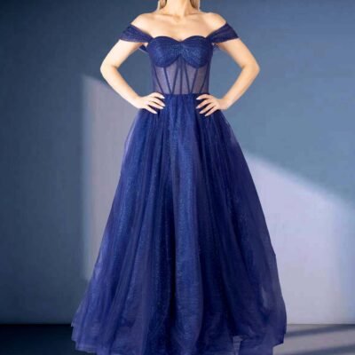 NAVY A-line or styled off the shoulder