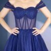 STYLE NUMBER : DD-2644 13 NAVY A-line or styled off the shoulder