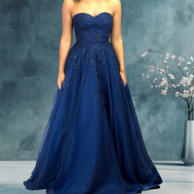 Strapless Ballgown Embroidery Top