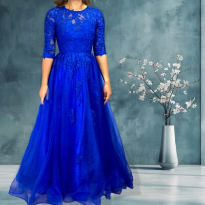 Elegant Long Sleeve Lace A-Line Dress