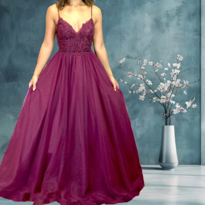 Elegant Spaghetti Strap Ballgown