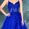 Laceback Glitter Ballgown