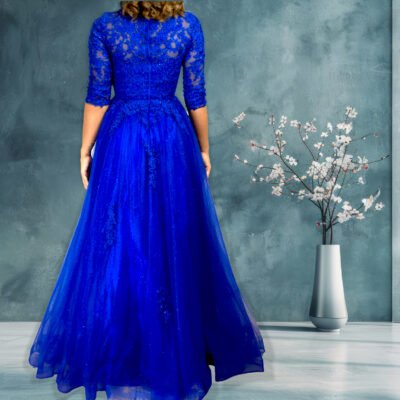 Long Sleeve A-Line Lace Dress