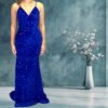 stunning Velvet Sequins Spaghetti Strap